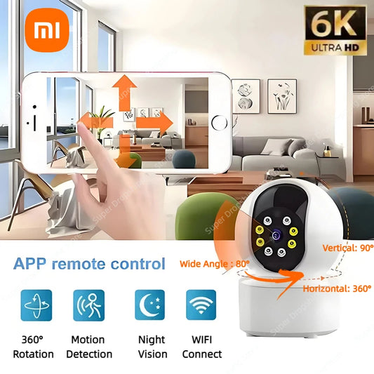 Xiaomi Remote Voice HD 360 Degree Panoramic 4G Monitor Indoor Auto Tracking Wireless Wifi 6K Home Night Vision Camera Smart Home