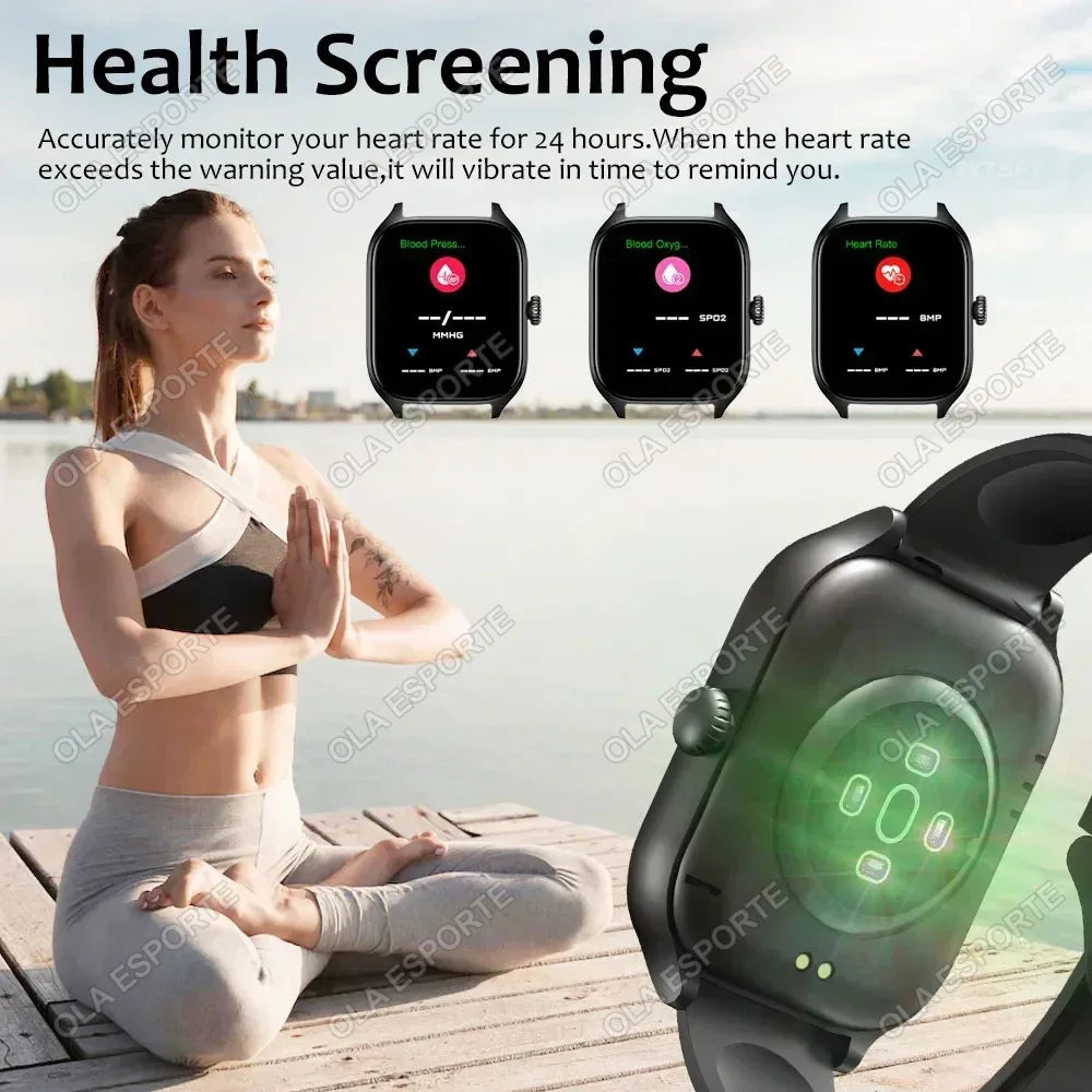 Smart Watch Men Women 2.01 Inch Dial to Answer Calls GPS Sports Tracker Heart Rate Blood Oxygen Monitoring Bluetooth Smartwatch