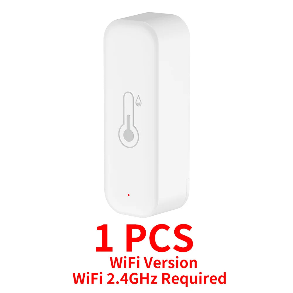 1~4pcs Tuya WiFi Temperature Humidity Sensor APP Remote Control For Smart Home via SmartLife Work With Yandex Alexa