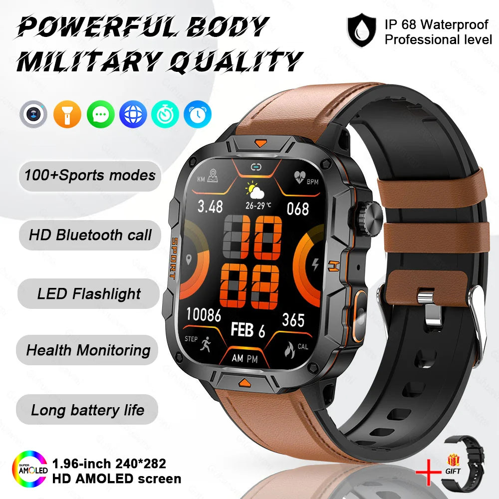 2025 For Xiaomi New Rugged Military GPS Smart Watch Men Bluetooth Call Health Monitoring AI Voice Sports Waterproof Smartwatches