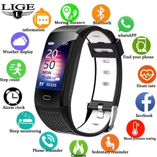 Smart Bracelet Fitness Watch Bluetooth Connected Wristband Heart Rate Monitor Sleep Tracker Pedometer Smartwatch for Android iOS