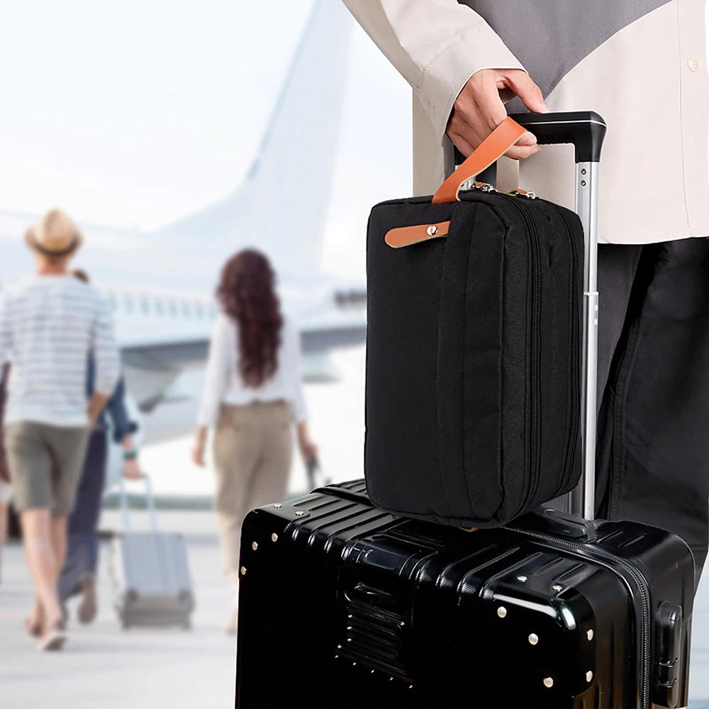 Travel Toiletry Bag for Men Hanging Dopp Kit Water Resistant Shaving Bag for Toiletries Accessories Small Toiletry Bag