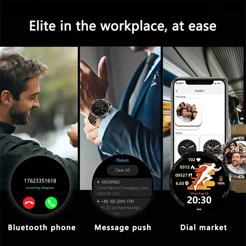 Xiaomi Mijjia Smart Watch Men Compass GPS Sports Track NFC Bluetooth Call Heart Rate Monitoring Fitness Electronic Clock Watches