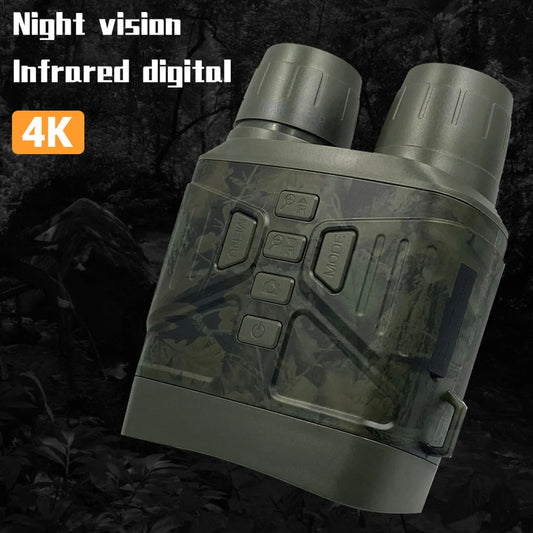 4K Handheld Portable Outdoor Optical Binocular 5X Digital Zoom Photo Video Taking 150-200M Full Dark Viewing Distance for Outdoo