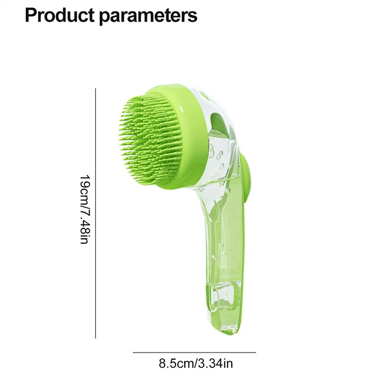 Pet Bath Brush 2025 New 2 In 1 Dog Bath Brush With Built-in Shampoo Dispenser Pet Wash Brush Dogs Cats Grooming Massage Brush