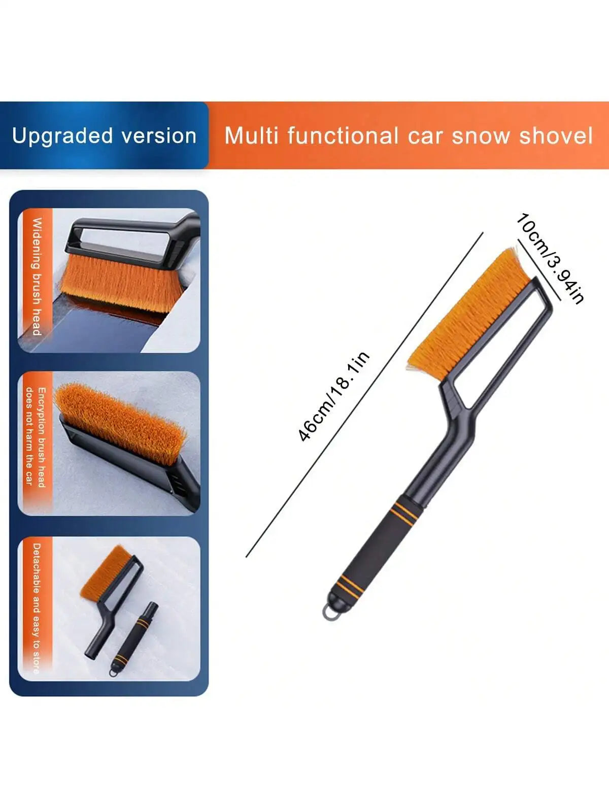 Multi-Functional Car Snow Brush, Detachable Car Snow Brush, Car Snow Shovel, Vehicle-Mounted Ice Scraper
